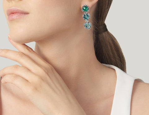 Giovanni Raspini Orecchini Cascata Blue Ivy