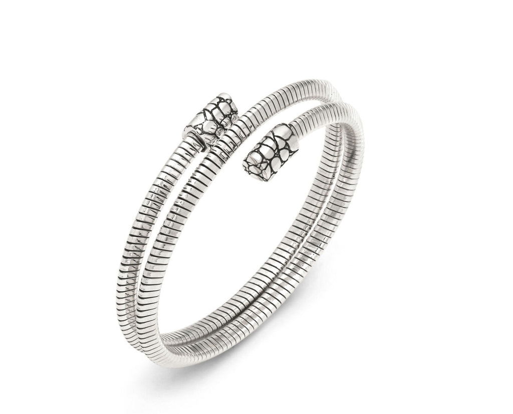 Giovanni Raspini bracciale tubogas croco doppio piccolo