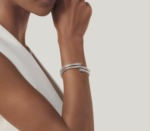 Giovanni Raspini bracciale tubogas croco doppio piccolo