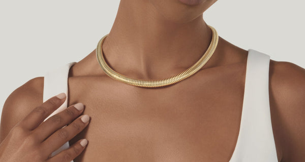 Giovanni Raspini collana tubogas dorata