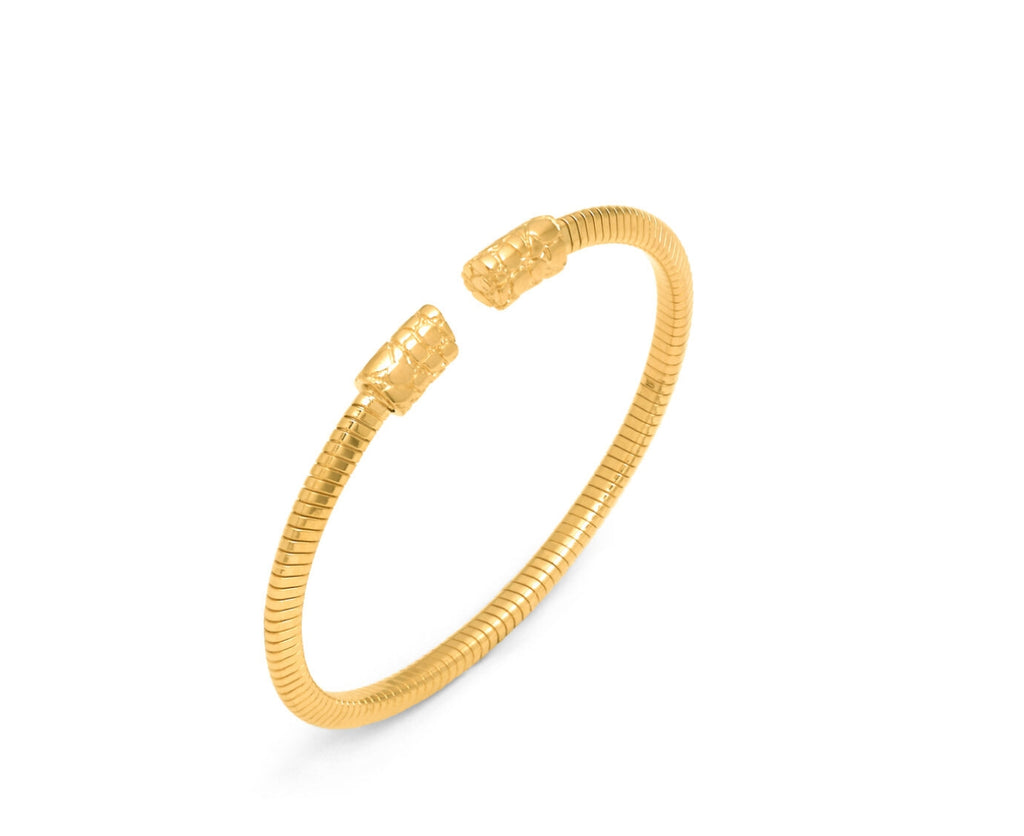 Giovanni Raspini bracciale tubogas croco piccolo dorato