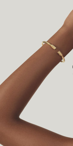 Giovanni Raspini bracciale tubogas croco piccolo dorato