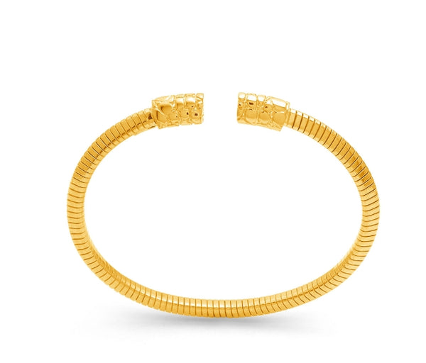 Giovanni Raspini bracciale tubogas croco piccolo dorato