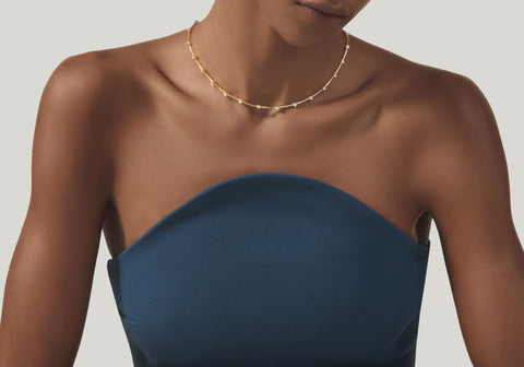 Giovanni Raspini collana satellite dorata