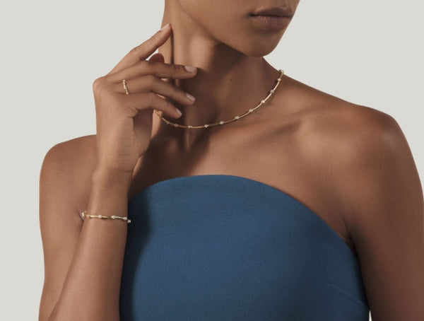 Giovanni Raspini collana satellite dorata