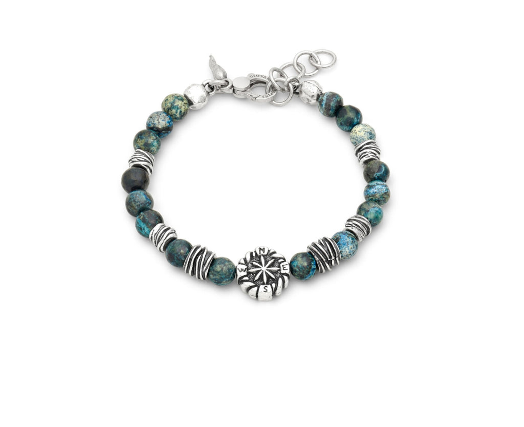 Raspini Bracciale bracciale rosa dei venti diaspro verde