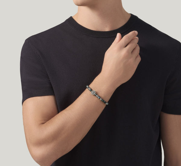 Raspini Bracciale bracciale rosa dei venti diaspro verde