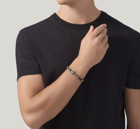 Raspini Bracciale bracciale rosa dei venti diaspro verde