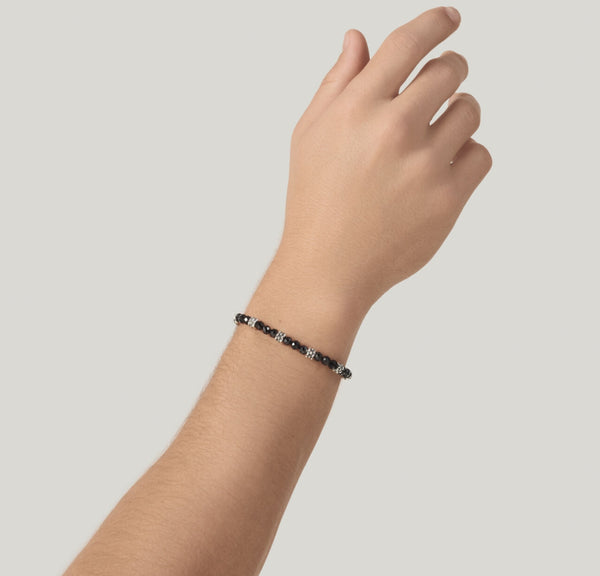 Raspini bracciale spinello nero borchie
