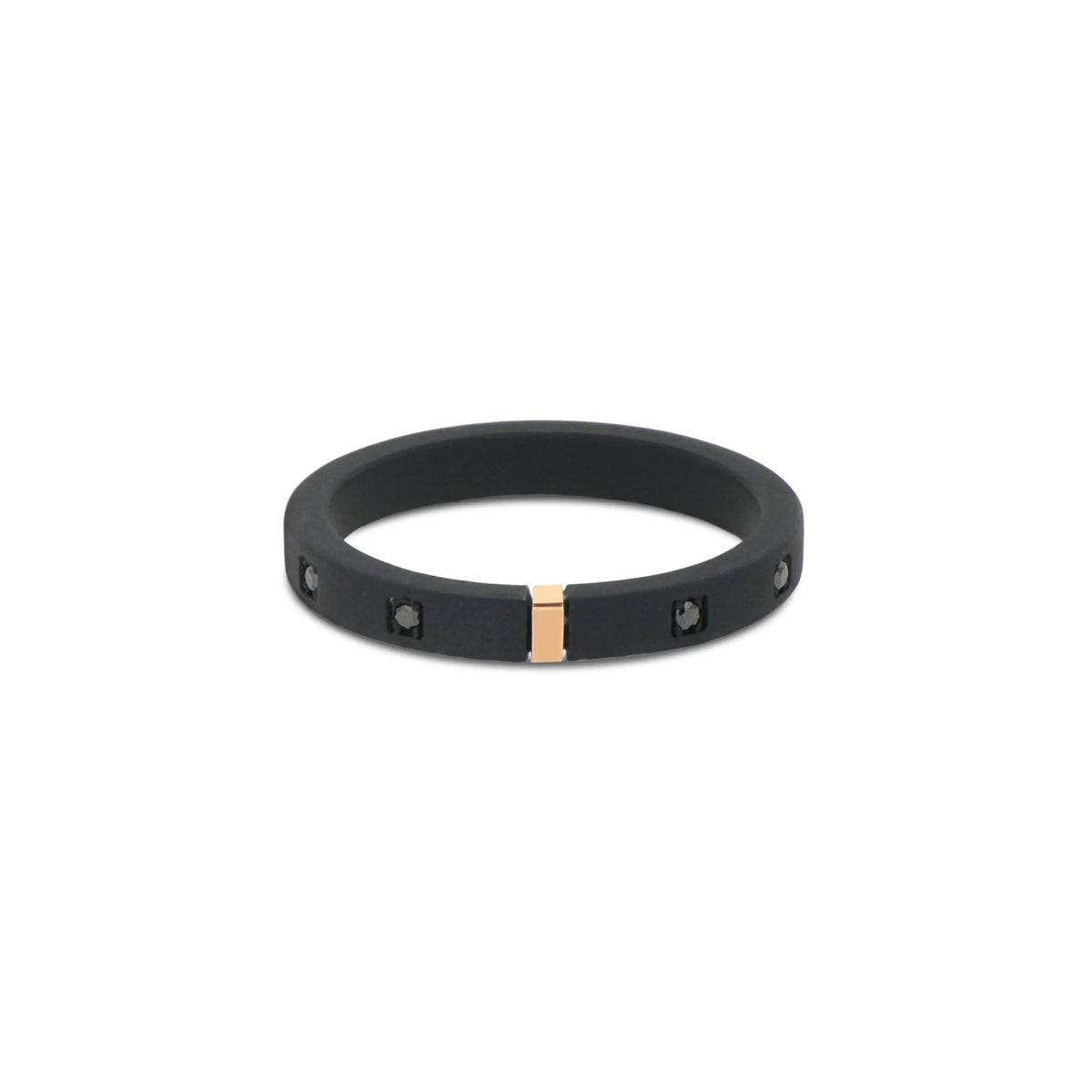 MANO-J - VERETTA IN TITANIO NERO, ORO 18 KT E 10 DIAMANTI BLACK