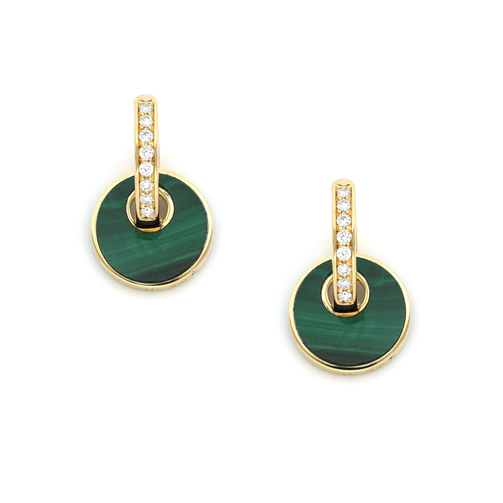 Tavanti Orecchini Giove malachite e diamanti