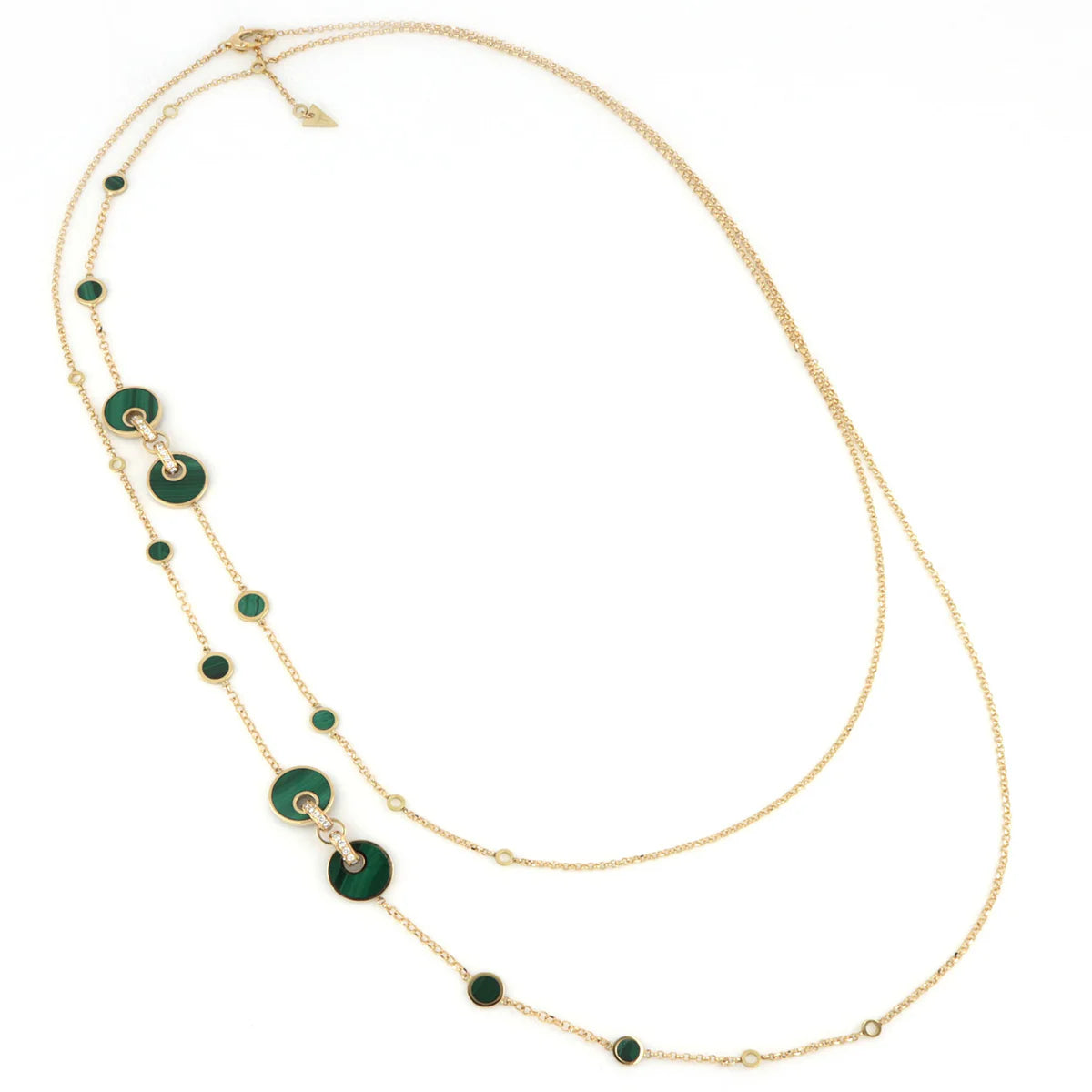 Tavanti - Collana Giove Malachite e Diamanti 120  cm