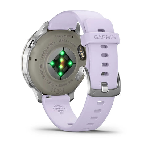 Garmin - Orologio Venu® 4 - 41 mm Silver con cinturino in silicone Periwinkle