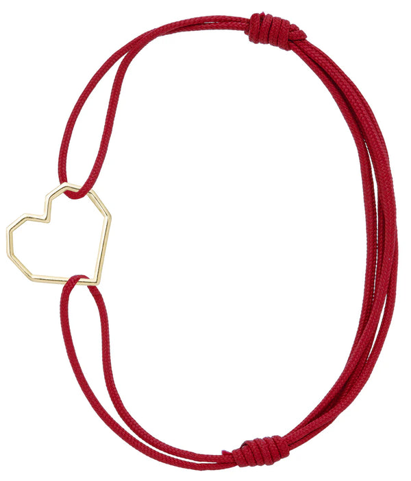 Aliita - Bracciale Corazon Corda rosso