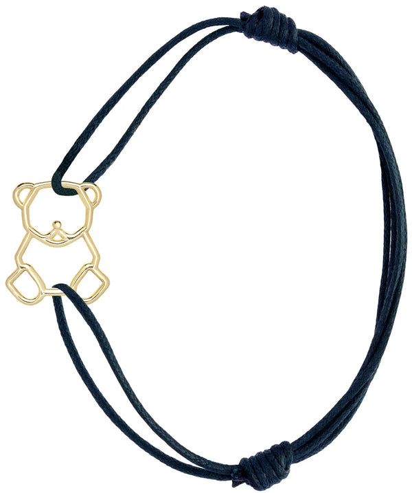 Aliita - Bracciale Osito Corda (colore cognac)