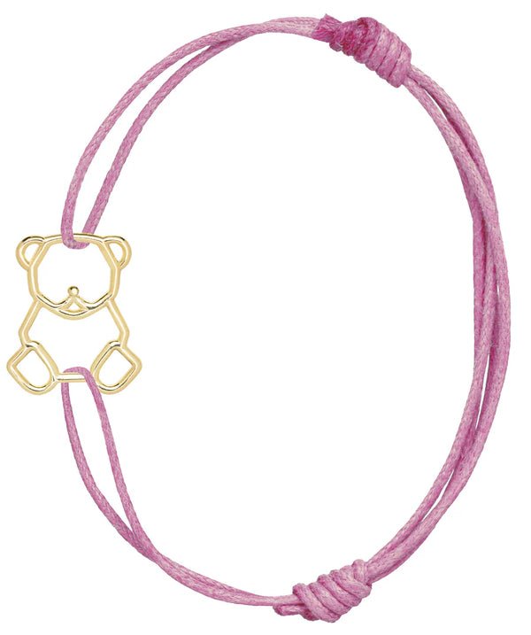 Aliita - Bracciale Osito Corda (colore cognac)