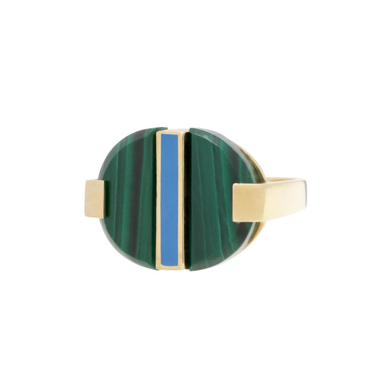 Aliita - Deco Empanada Malachite Anello