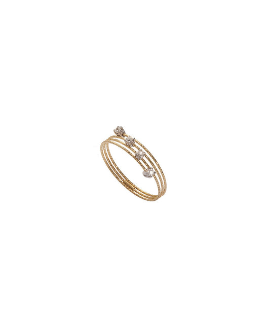 Magic Wire - Anello Cassiopea in oro giallo e diamanti