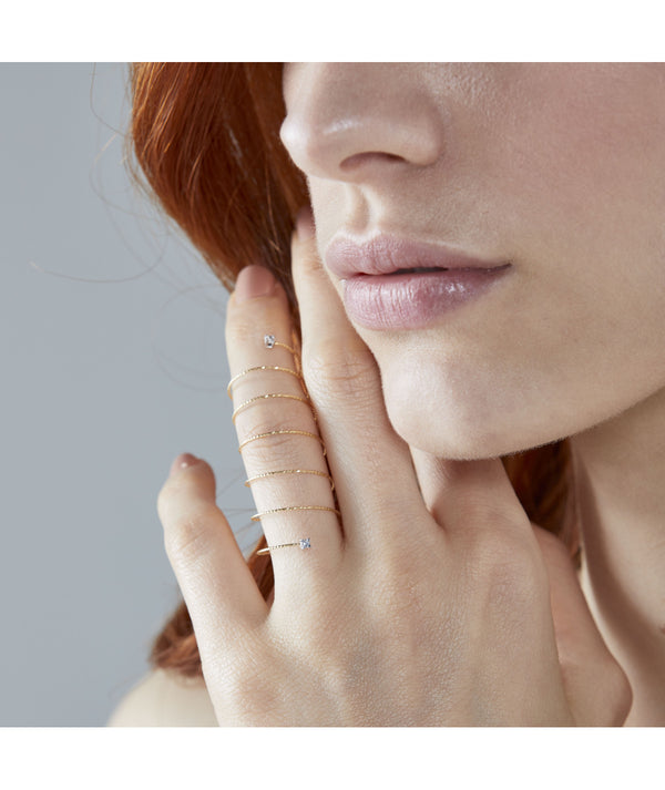 Magic Wire - Anello Silenzio in oro giallo e diamanti