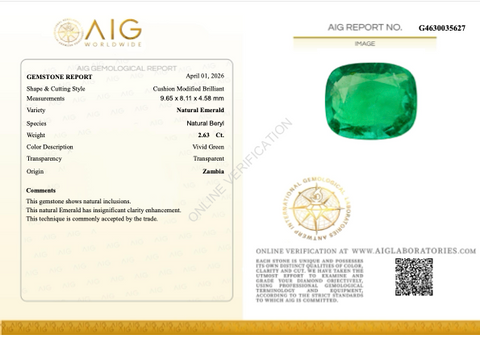 Smeraldo - Smeraldo naturale Zambia - 2.63 ct