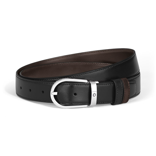 Montblanc - Cintura Reversibile 30 mm A Ferro di Cavallo in Pelle Meisterstück