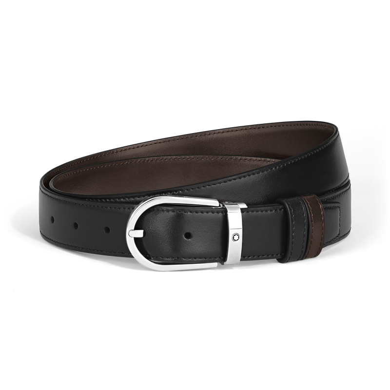 Montblanc - Cintura Reversibile 30 mm A Ferro di Cavallo in Pelle Meisterstück