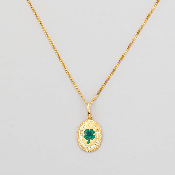 Versari - Collana Medaglione Quadrifoglio