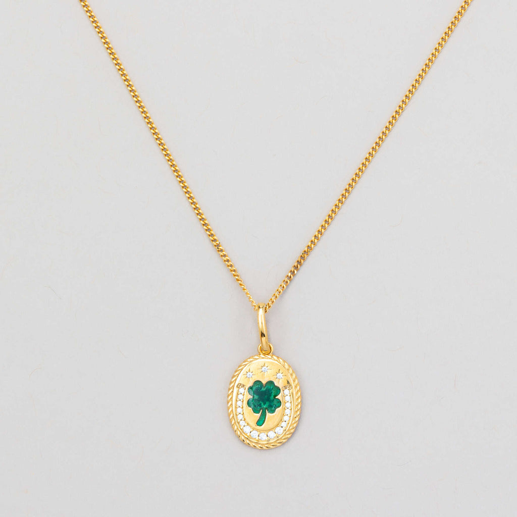 Versari - Collana Medaglione Quadrifoglio