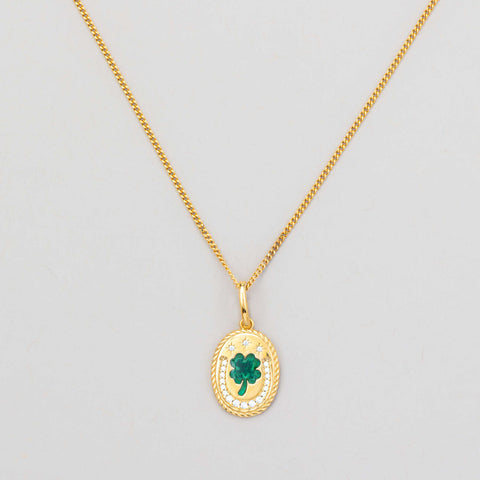 Versari - Collana Medaglione Quadrifoglio