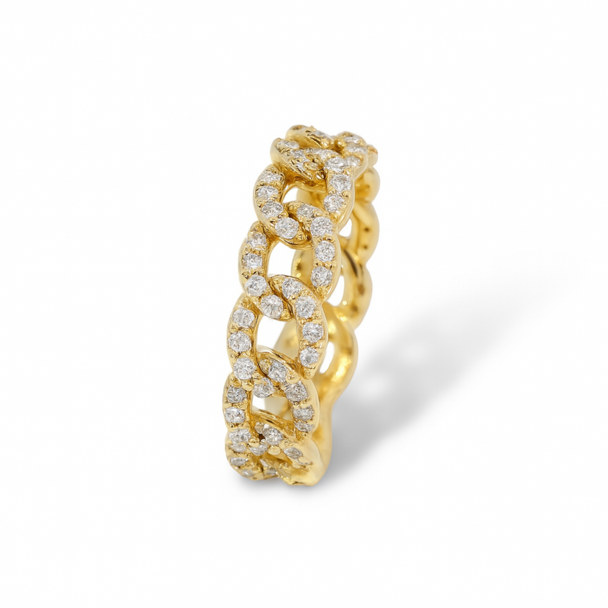 Crivelli - Anello groumette in Oro giallo con Diamanti