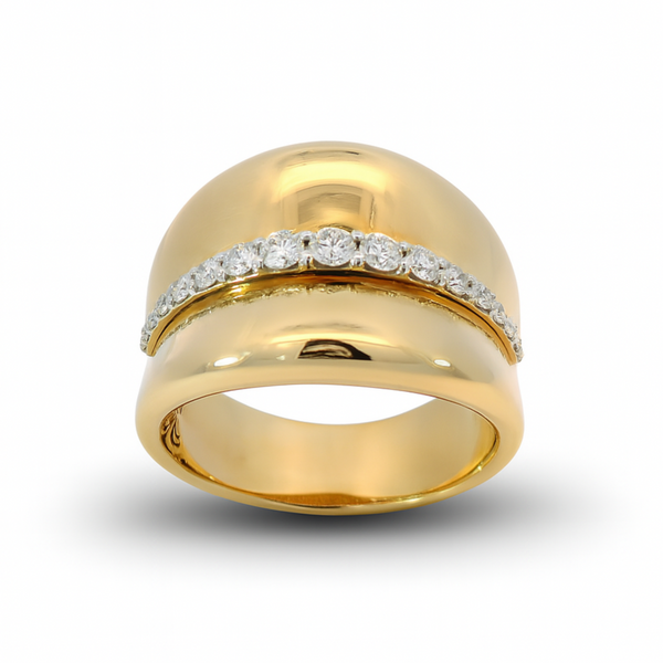 Giorgio Visconti - Anello in Oro Giallo con Diamanti.