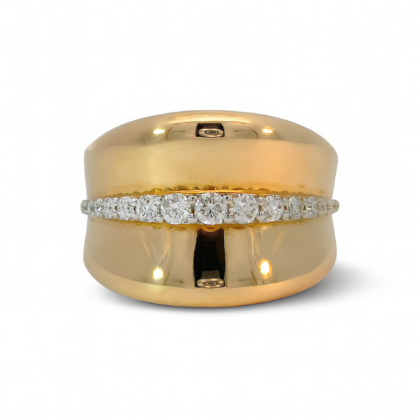 Giorgio Visconti - Anello in Oro Giallo con Diamanti.