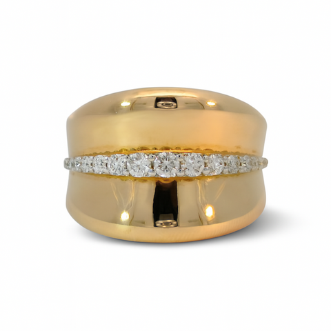 Giorgio Visconti - Anello in Oro Giallo con Diamanti.