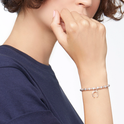 DoDo - Bracciale Granelli Oro Rosa 9K e Argento