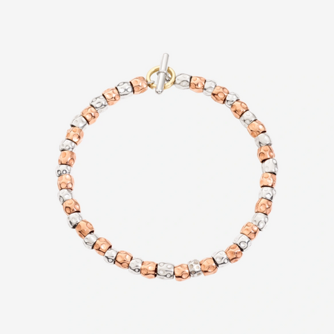 DoDo - Bracciale Granelli Oro Rosa 9K e Argento