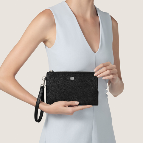 Giovanni Raspini pouch pelle goffrata