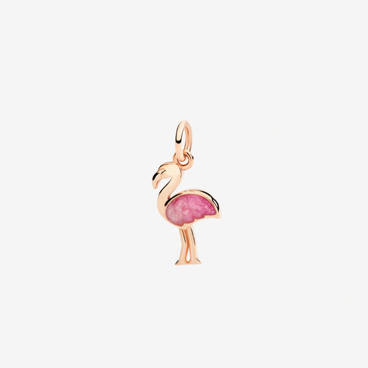 DoDo - Ciondolo fenicottero oro rosa & smalto