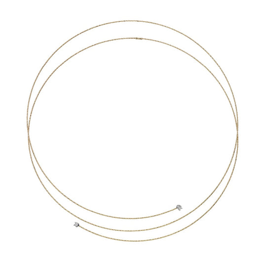 Magic Wire - Collana Silenzio in oro giallo con diamanti