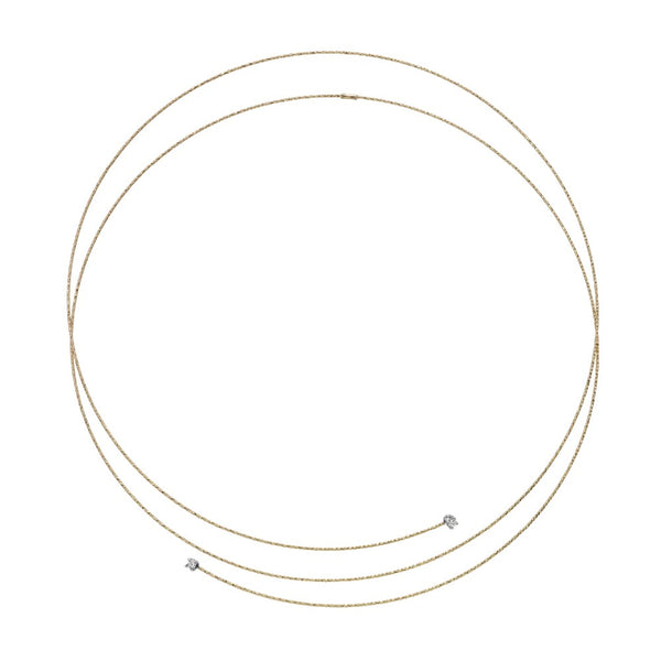 Magic Wire - Collana Silenzio in oro giallo con diamanti