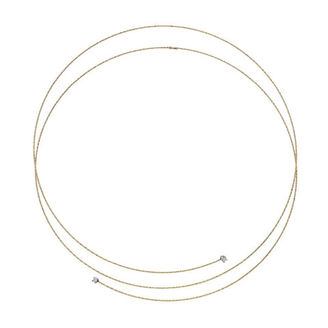 Magic Wire - Collana Silenzio in oro giallo con diamanti