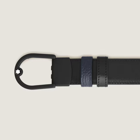 Montblanc - Cintura Reversibile Horseshoe 30 mm in Pelle con Grana