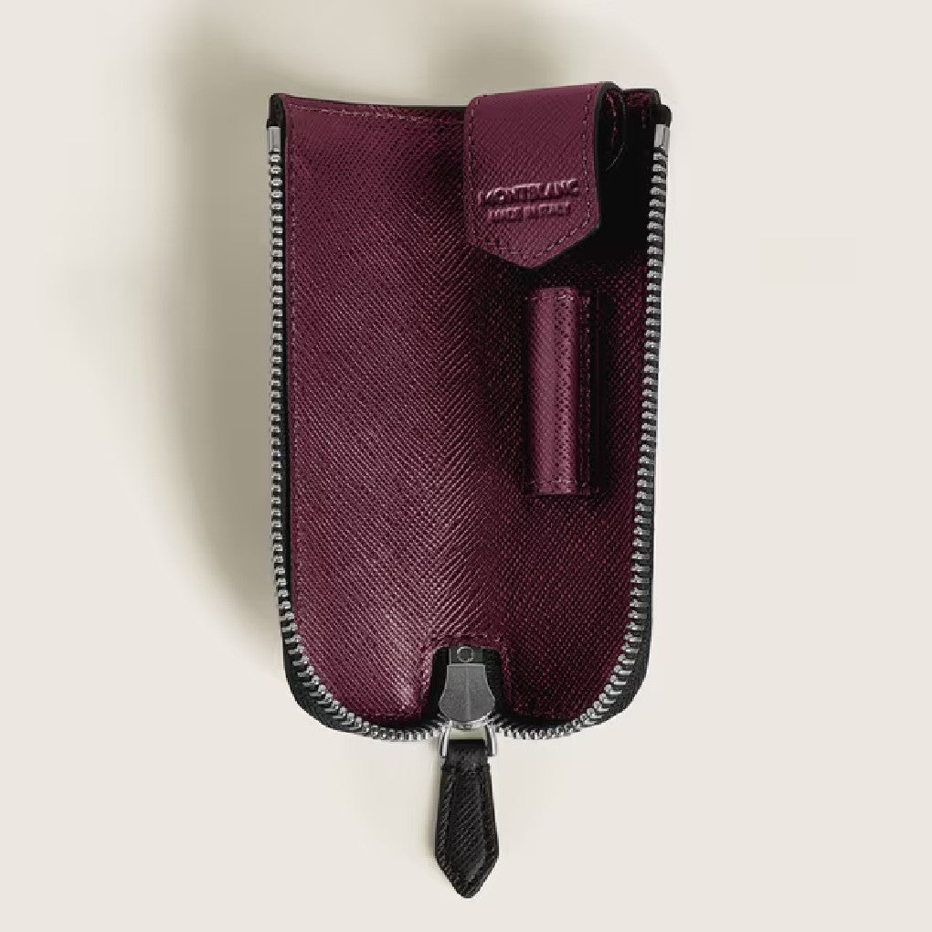 Montblanc -  Astuccio per 1 Strumento da Scrittura Heritage Rouge et Noir Baby in Pelle Sartorial