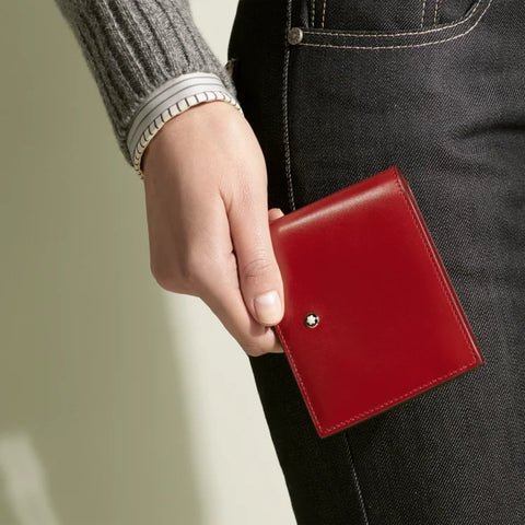 Montblanc - Portafoglio Meisterstück 6 scomparti Ruggine Scuro