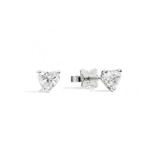 Recarlo Orecchini Cuore Anniversary Oro Bianco ct. (0,60)