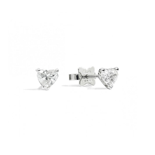 Recarlo Orecchini Cuore Anniversary Oro Bianco ct. (0,51)