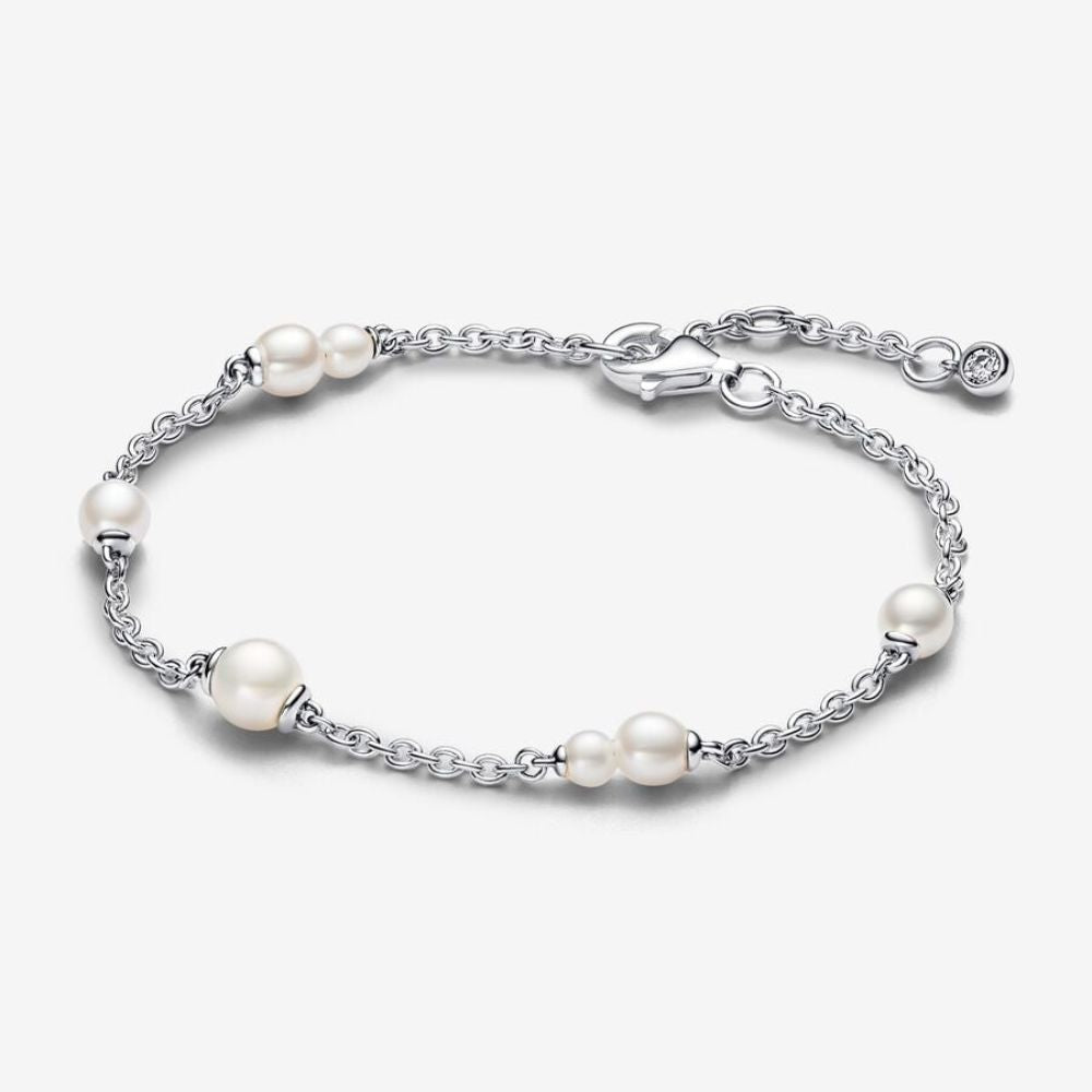 Pandora Bracciale Catena Con Perle d’Acqua Dolce Coltivate