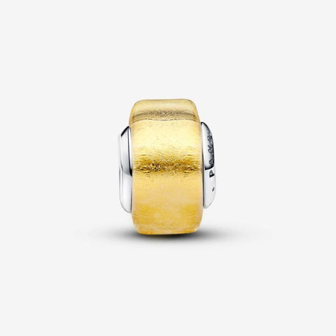 Pandora Charm Mini Vetro di Murano Foglia d’Oro