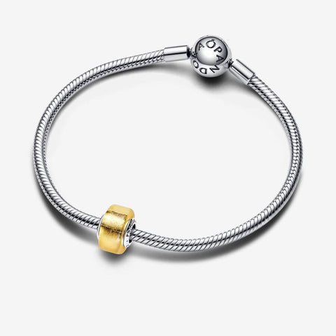 Pandora Charm Mini Vetro di Murano Foglia d’Oro