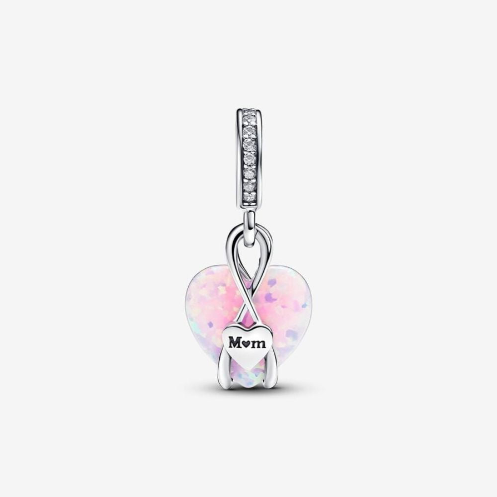Pandora Pendente Cuore di Mamma Rosa Opalescente
