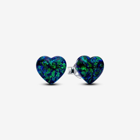 Pandora Orecchini Cuori Opali Verdi e Blu
